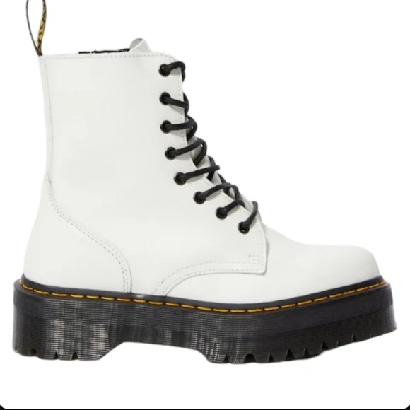 Dr. Martens Jadon BootsWhite Platform Chunky Combat Size 5 NEW - Picture 6 of 14